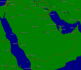 Saudi-Arabien Städte + Grenzen 4000x3503